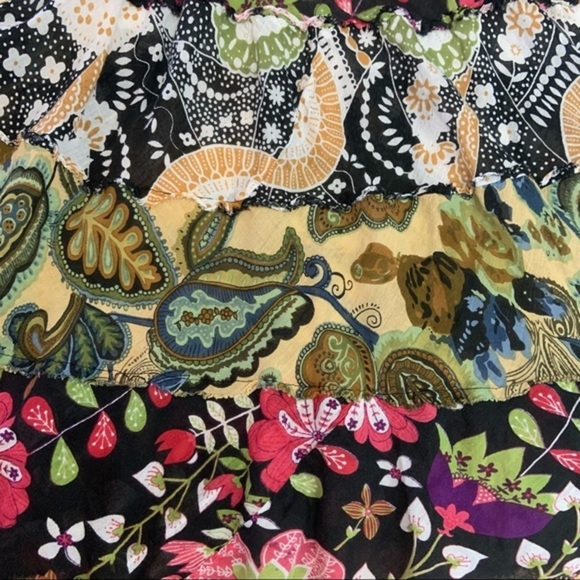 Vintage Tiara Peasant Cottage Core Floral Paisley Cotton Colorful Maxi Skirt - Picture 12 of 15